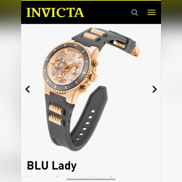 NWoT 🌟 INVICTA 🌟⌚LADIES CHRONOGRAPH WATCH⌚TriNite 💙 BLU LADY 💙 Model 24189 - Picture 4 of 10